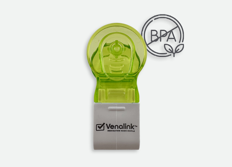 Desemblistador portátil SPD Venalink en uso abriendo blíster de medicamentos